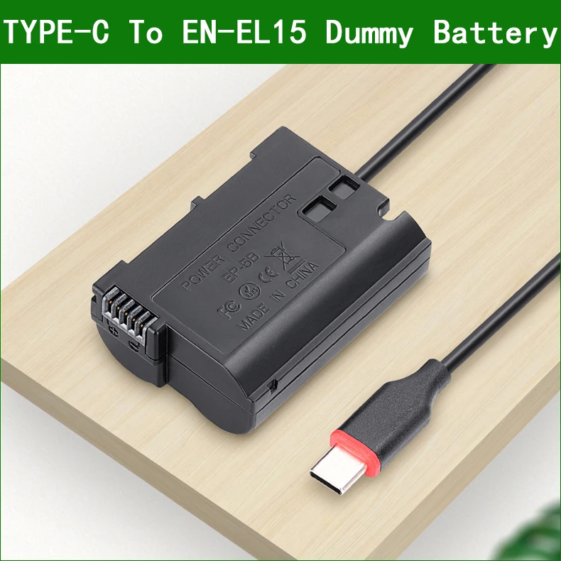 EP-5B USB نوع-C EN-EL15 الدمية بطارية محول الطاقة تيار مستمر مقرنة لنيكون D500 D600 D610 D750 D780 D800 D810 D850 Z6 II D7000
