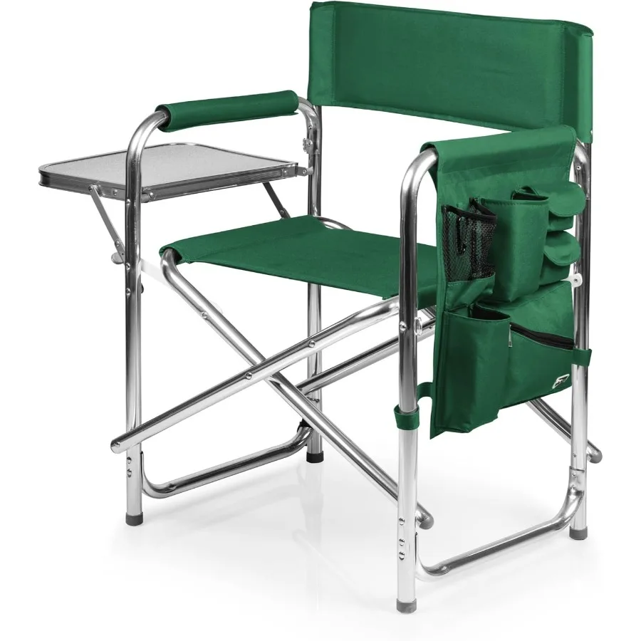 ONIVA - a Picnic Time brand - Sports Chair with Side Table Beach Chair Camp Chair for Adults Hunter Green