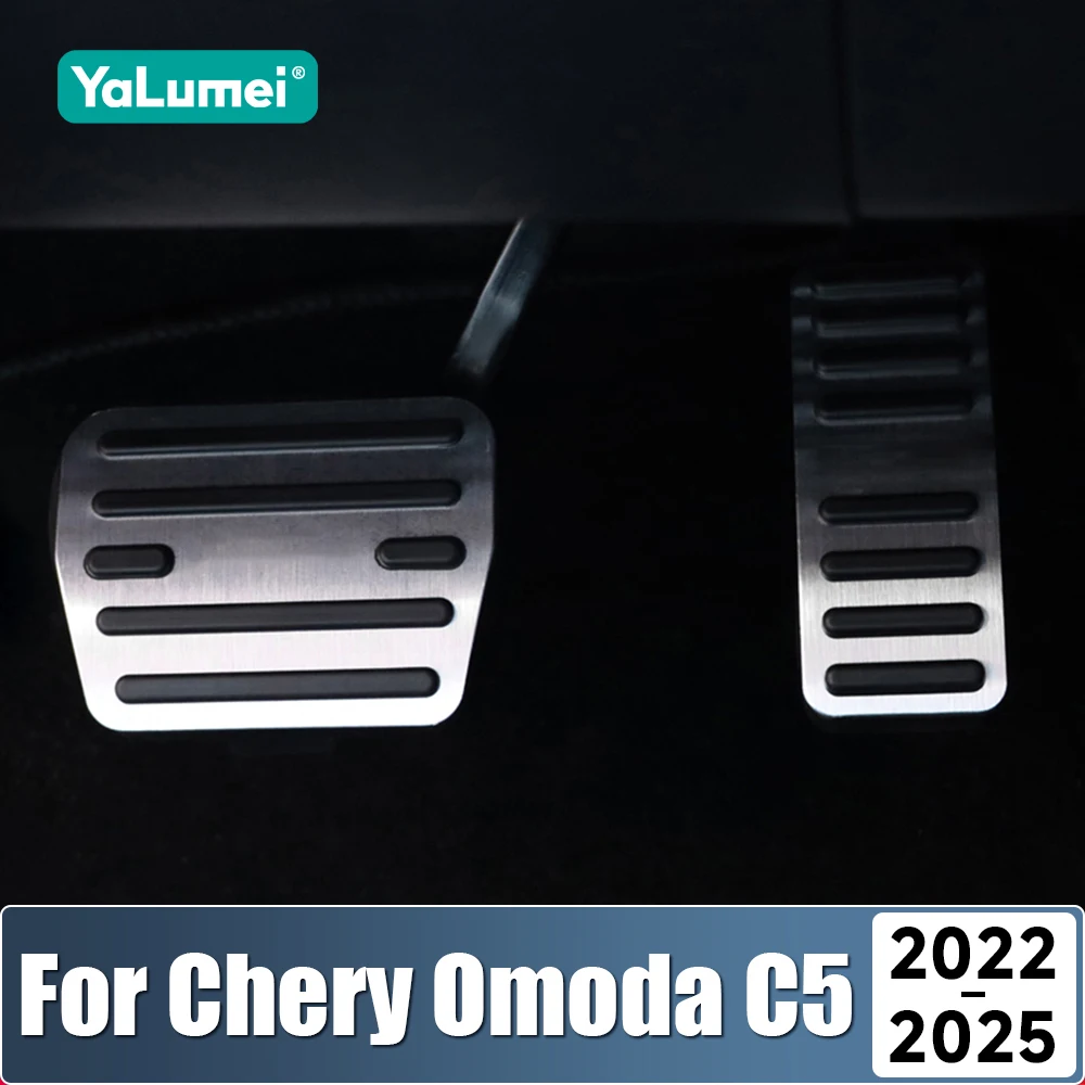 Für Chery Omoda 5 C5 FX 2022 2023 2024 2025 Aluminium Auto Gaspedal Gas Ful Pedal Bremspedale Abdeckung Pads rutschfeste Zubehör