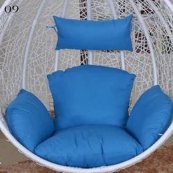 Solid Color/Floral/Stripe Hanging Swing Egg Chair Cushion Cover+ Outdoor Pillow Case (No Filling) Garden Lounger Cushion Cover