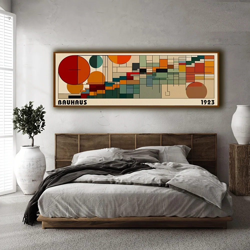 Bauhaus 1923 Art Abstract Canvas Prints Poster Japanese Retro Large Horizontal Art Prints Wall Art Home Decor Art Poster Gifts