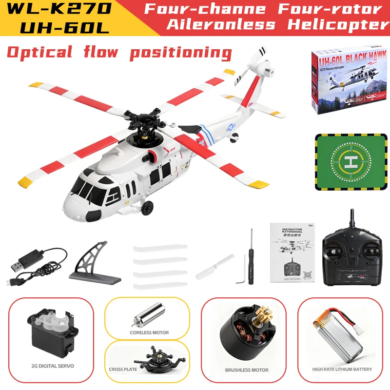 

НОВЫЙ WLtoys K270 RC Вертолет 2,4G 6-Aixs Гироскоп 4CH Удержание высоты Оптический поток Пульт дистанционного управления Вертолет Игрушки для детей