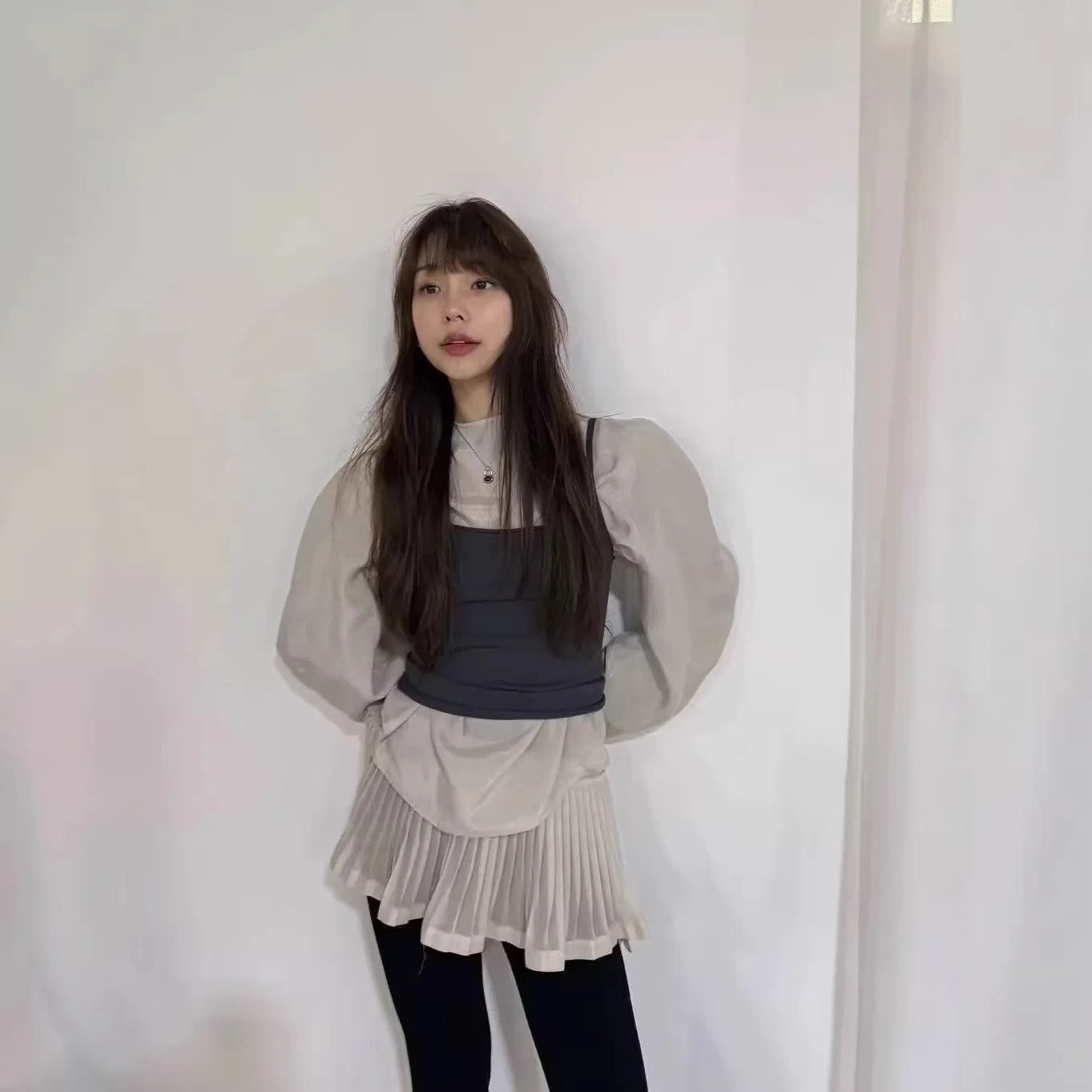 

Slim Fit Long Sleeve Boat Neck Shirt Women's Raglan Style Casual Fashion Simple Design Cotton Blend Business Office Shirt