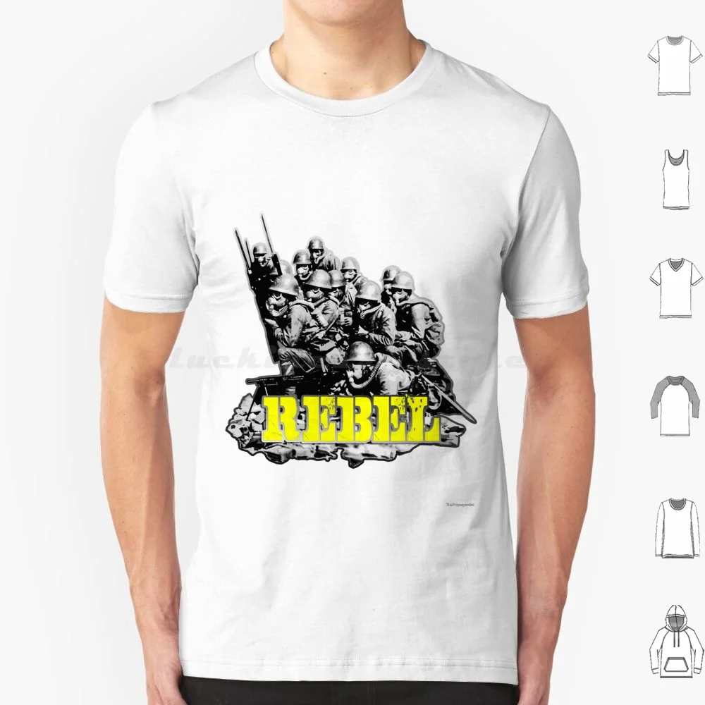 Rebel-Soldiers japonya T Shirt 6xl pamuk serin Tee Rebel asker savaşı japon İkinci dünya savaşı 2 Ww2 japon birlikleri Shangai