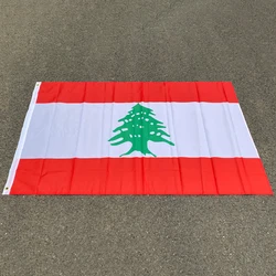 aerlxembrae     Republic of Lebanon Lubnan flag Indoor Outdoor 3*5FT  90*150cm Hanging  banner