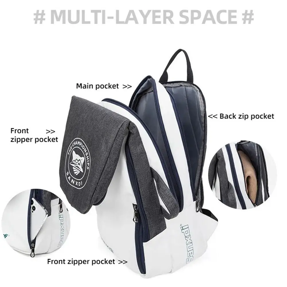 Foldable Tennis Paddle Backpack creative Large Capacity Badminton Racket Bag Handheld Waterproof Tennis Bag Pickleball - Image 5