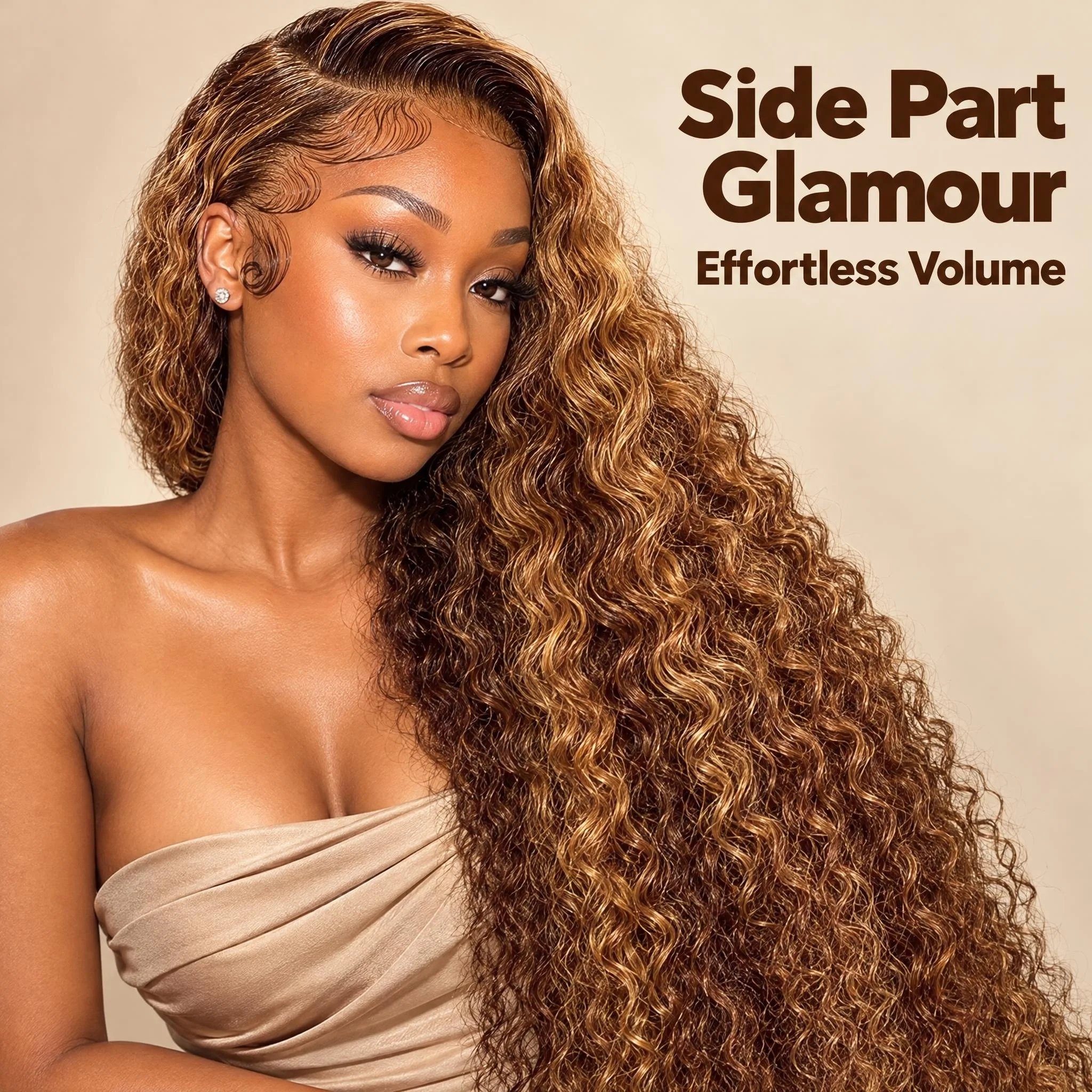 30 40 Inch 13x6 HD Highlight Transparent Lace Frontal Wigs Glueless Deep Wave Human Hair Honey Blonde 13x4 Curly Lace Front Wig For Women Water Wave 4x4 5x5 Closure Pre Plucked Lace Wig