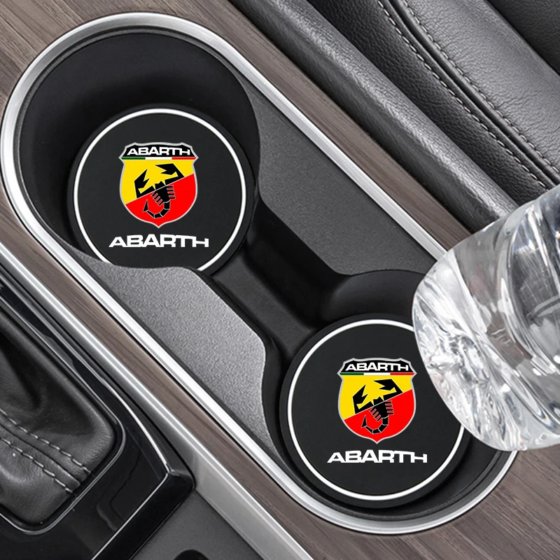 2 قطعة قاعدة أكواب السيارة العالمية المضادة للانزلاق الحصير كوب ماء منصات الشراب ل Abarth Stilo Ducato باليو برافو لينيا دوبلو 500 غراندي تيبو