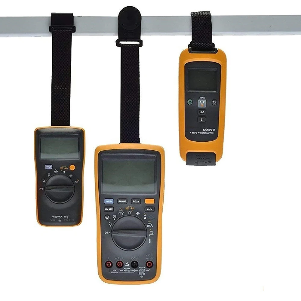 Kit gantungan tali gantung magnetik Universal, 5 buah gantungan dengan klip untuk multimeter 370*32 Mm bagian Multi-Meter