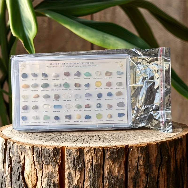 Each box contains 50 mineral specimens, irregular crystal healing gemstones, for quartz collection and research view 2