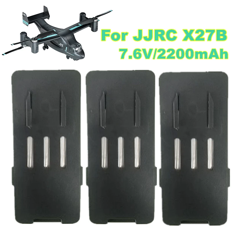 Original Battery For JJRC X27B Drone 7.6V 2200mAh Lipo Battery For JJRC-X27B Helicopters UAV Spart parts