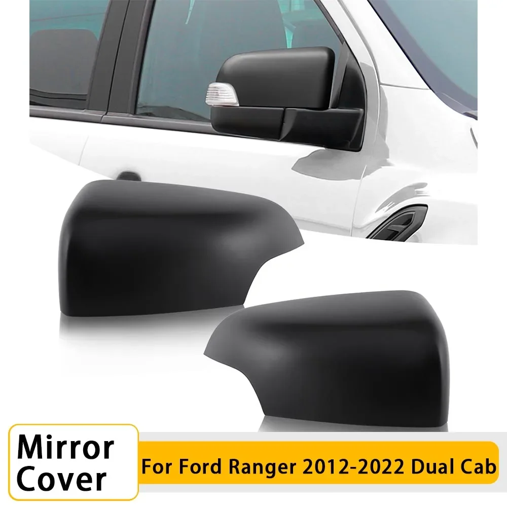 

Raptor Style Door Mirror Cover Matte Black For Ford Ranger 2012-2022 PX PX2 PX3 T6 T7 T8 Wildtral XLT XL XLS Everest