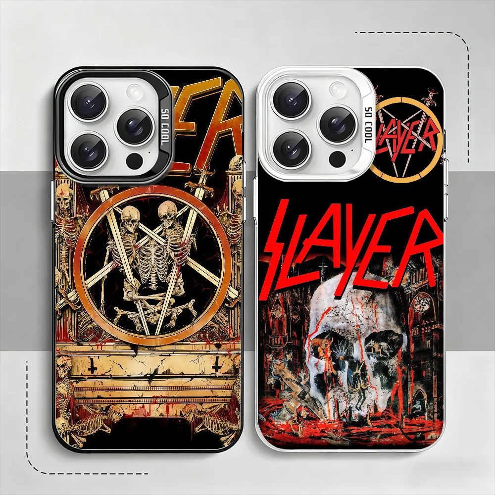 حافظة هاتف باند S-Slayer لهاتف آيفون 12 11 13 14 15 16 17 ماكس برو بلس غطاء حماية صغير IMD ملون #1