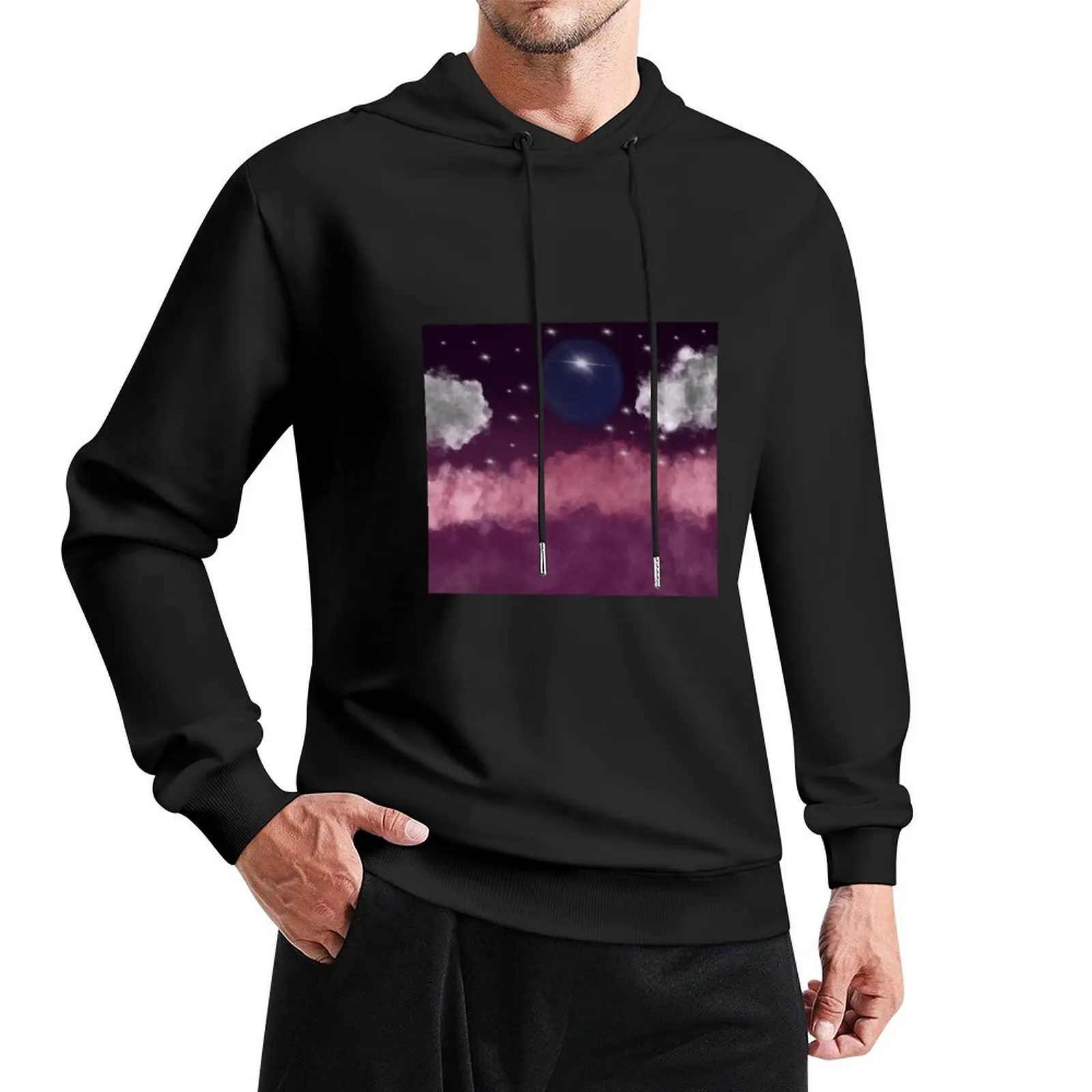 

Night sky Pullover Hoodie men clothing korean autumn clothes pullover