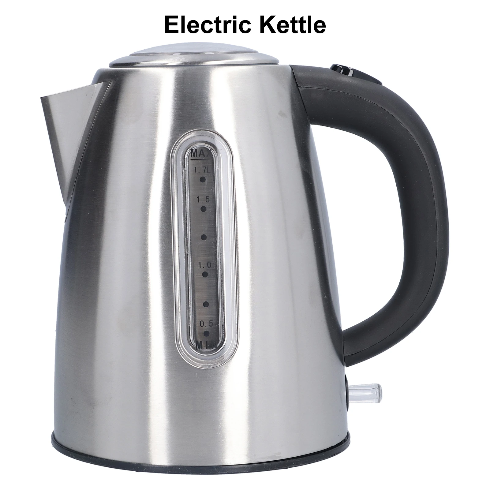 Chaleira elétrica sem fio de aço inoxidável, 1,7l, com desligamento automático e proteção contra fervura seca, aquecedor de água de ebulição rápida, jarro para casa