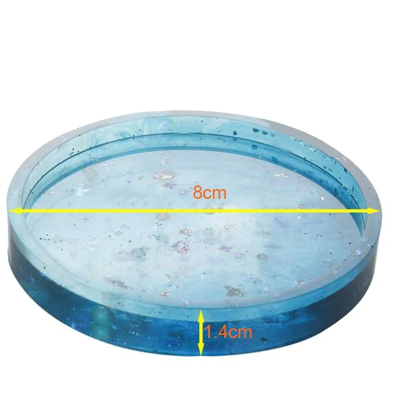 5 Pack Big Diy Round Coaster Silicone Mold, Diameter 3.15Inch/8cm, Molds for Casting with Resin,