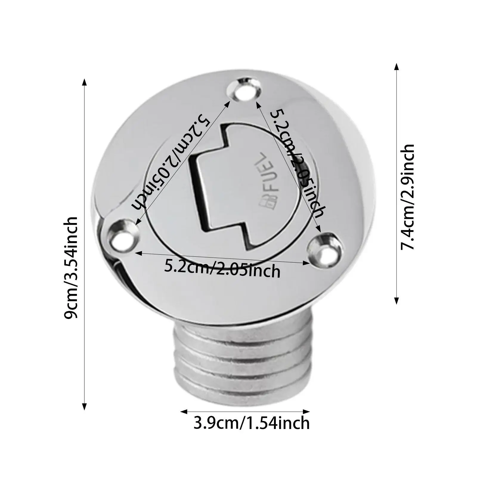 غطاء حشو سطح القارب من الفولاذ المقاوم للصدأ بدون مفتاح، غطاء وقود مقاوم للتآكل لشاحنة اليخوت RV #6