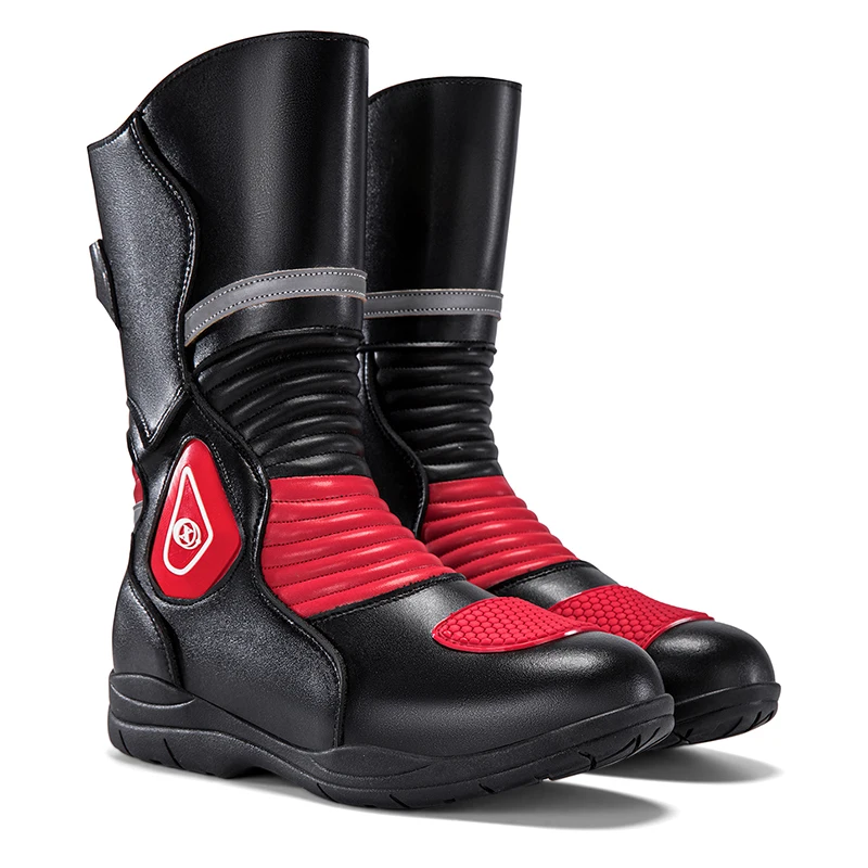 Men's Motorcycle Boots High Top Windproof Waterproof Anti-collision Motorcycle Boots Breathable Anti-skid Safe Outdoor Ridin