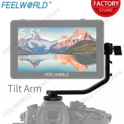 Tilt Arm for FEELWORLD F6 PLUS 5.5 or 6 Inch 4K HDMI On Camera Field Monitor Mount on DSLR Stabilizer Gimbal Crane Rig