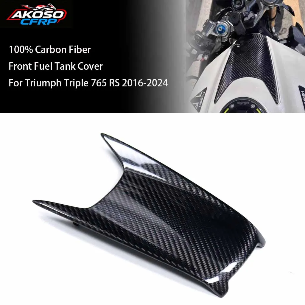 

Мотоцикл для Triumph Triple 765 RS 2016-2024, 100% чистое углеродное волокно, передняя крышка топливного бака, защита бензобака, аксессуары