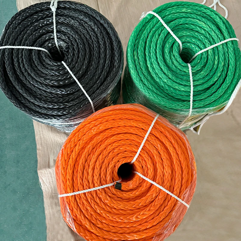UHMWPE High Performance Rope 12 Strands Braid Mooring Line/ Heavy Lifting