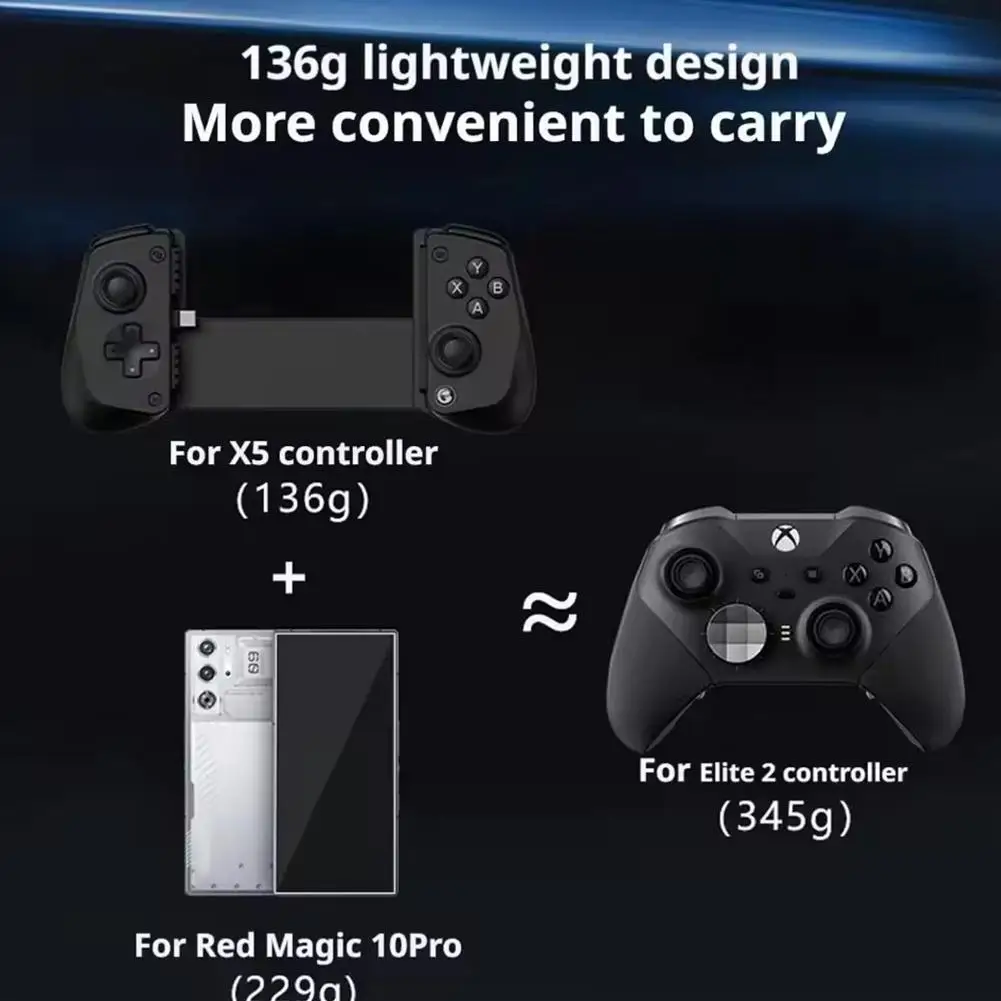 لوحدة تحكم ألعاب GameSir X5lite الممتدة iOS Android Type-C ملحقات وحدة تحكم الألعاب المحمولة