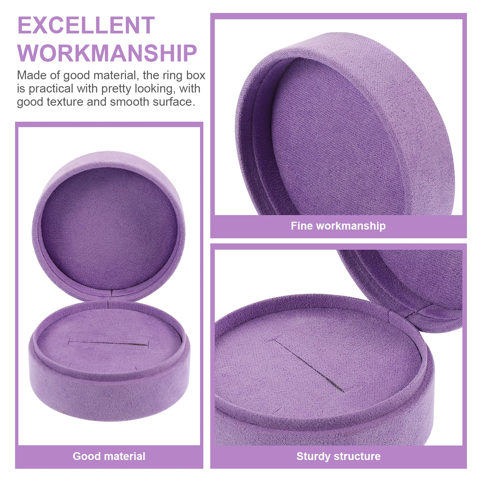 

Шкатулка для хранения ювелирных изделий, портативная коробка для колец для женщин, органайзер для колец, красное ожерелье, круглая упаковка, дисплей, шпилька для ушей