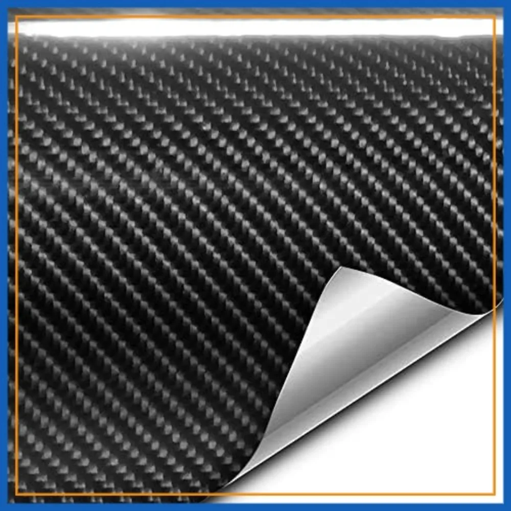 

Gloss Carbon Black Vinyl Wrap Film Roll 6ft x 59"