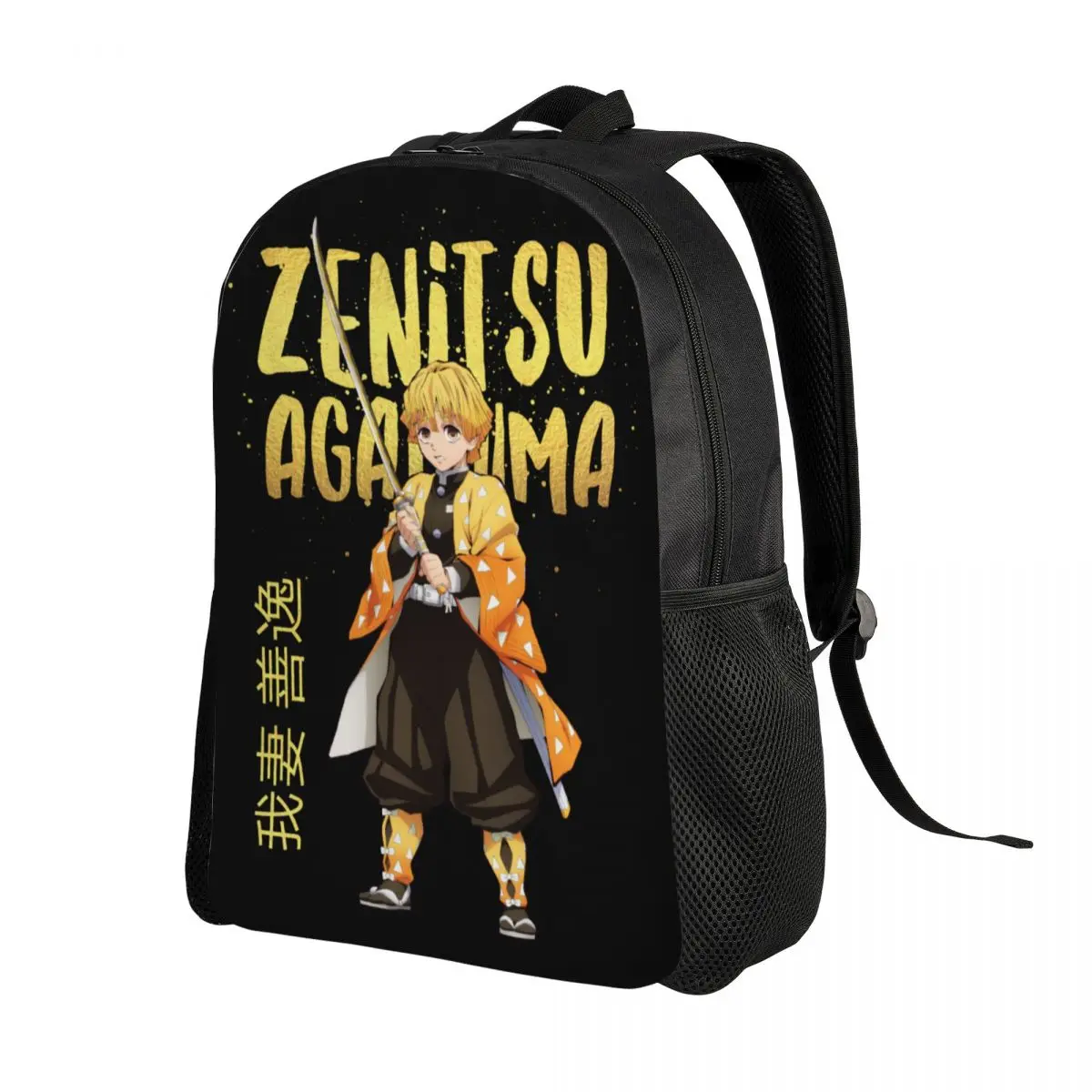 Customized Demon Slayer Kimetsu No Yaiba Backpacks Women Men Basic Bookbag for College School Zenitsu Agatsuma Bags