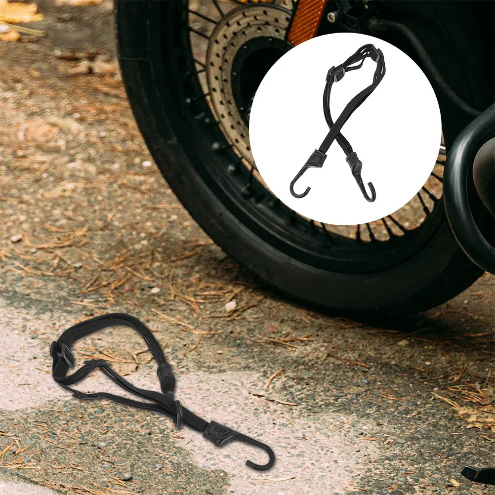 

2Pcs Motorcycle Elastic Rope Strap Adjustable Luggage Binding Cord Durable Motorcycle Cargo Strap Elastic Bungee Cord