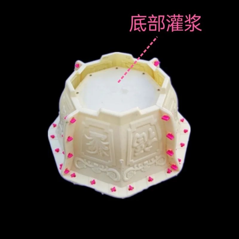 Hexagonal Cement Flower Pot Mold, DIY Concrete Planter Casting Mould for Handmade Garden Flower Container Making