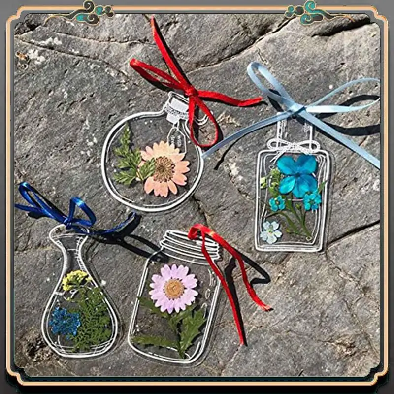 

Надежная бутылка-закладка из сушеных цветов-60X, прозрачные закладки из сушеных цветов, закладка из сушеных цветов своими руками, C