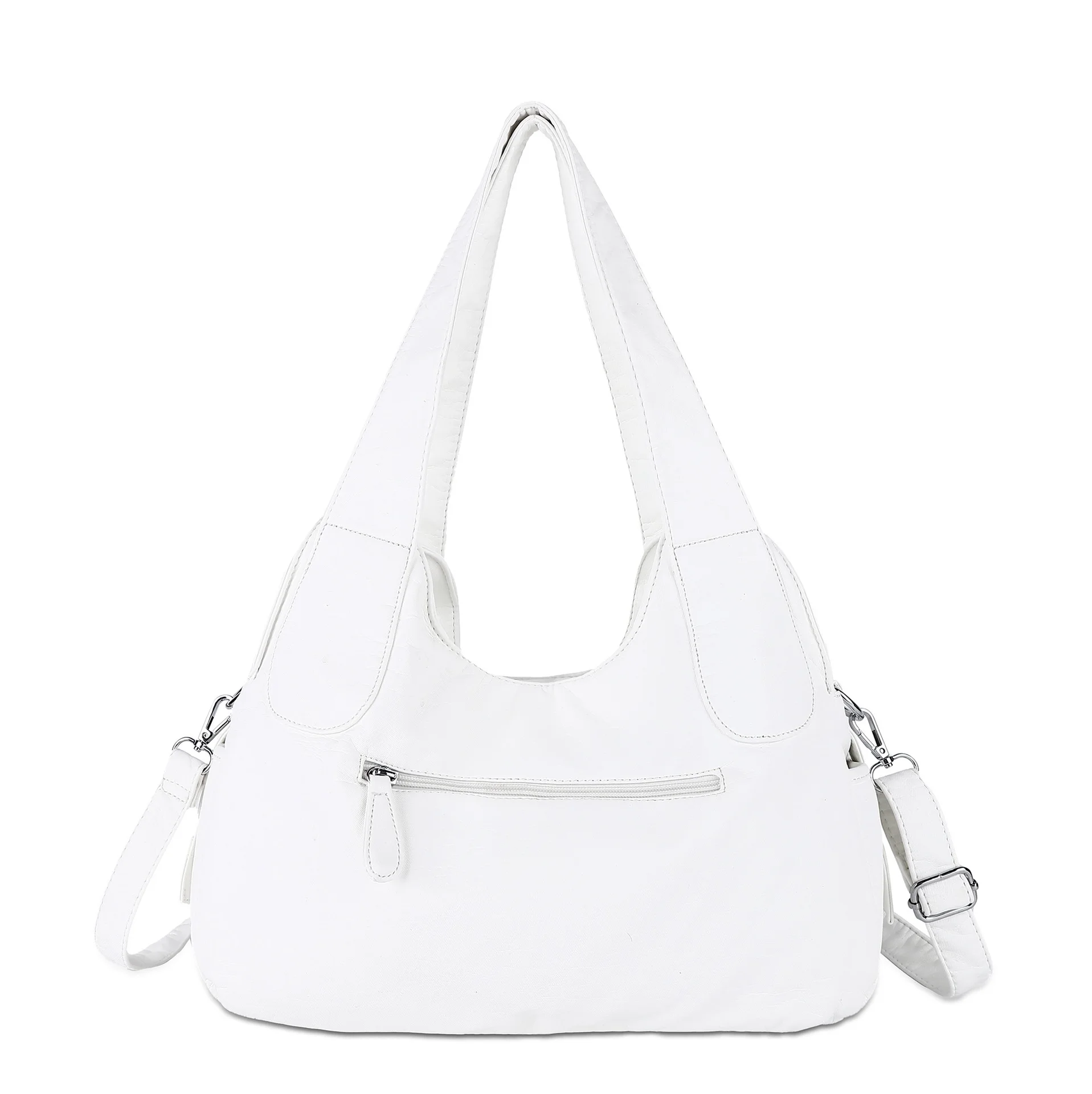 Angel Kiss حقائب يد نسائية حقيبة كتف عصرية كبيرة باللون الأسود حقيبة تسوق بمقبض علوي جيوب متعددة حقيبة سيدة محفظة #6