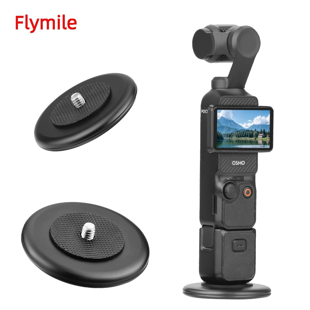 

Flymile Aluminum Base for Dji Pocket 3/Insta X4 X5 Camera Accessories for Tabletop Shooting/Live Streaming/Vlogging/Travel