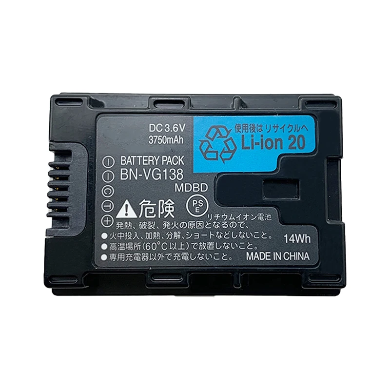 

BN-VG138 Cameras Camcorders Battery for GZ-E10 GZ-EX210 GZ-HD500 GZ-HM30U BN-VG138U BN-VF808 3.6V 3750mAh Li-Ion Data Battery