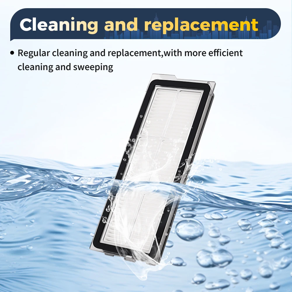 Roborock P10 Pro/ P20 Pro/Qrevo Maxv/Qrevo Curv 로봇 식 진공 청소기 액세서리 용 HEPA 필터 세척 가능 필터 커버 부품