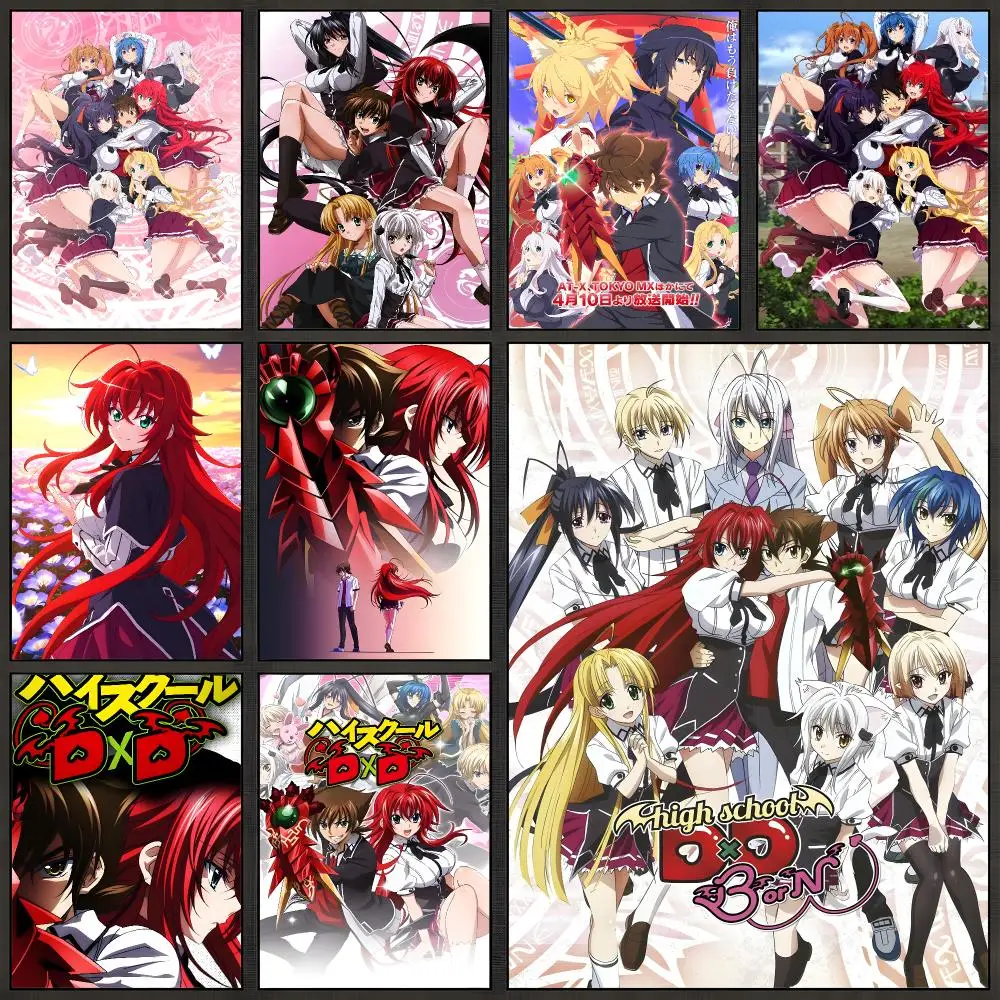 Anime High School DxD Fantasy Poster Peel And Stick Wall Art PP Waterproof HD Bedroom Living Room Home Decor Gift