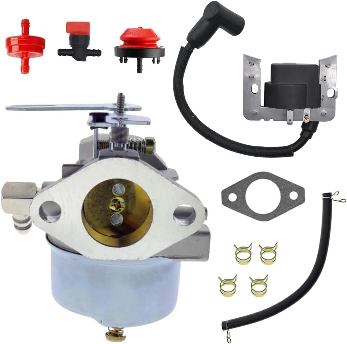 OH318SA 640169 Carburetor with 35135 35135B Ignition Coil Fit for Tecumseh OHSK80 OHSK90 OHSK100 OHSK110 Snow Blower Engine