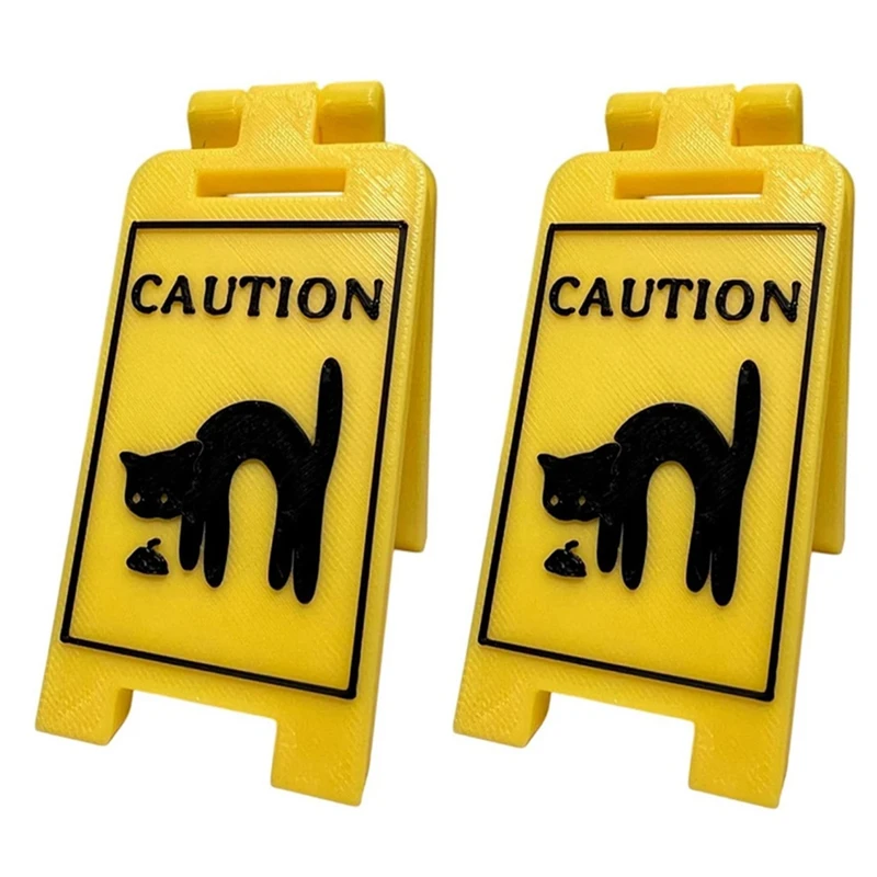 Cat Vomiting Warning Sign Waterproof Sign Cute Slogan Decoration Yard And Desk Decoration