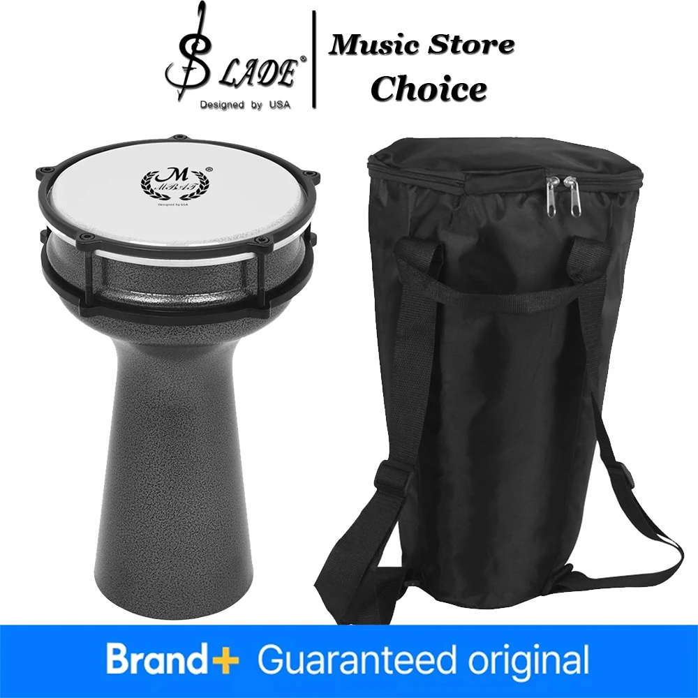 Darbuka de 8 Pulgadas, Tambor Turco Árabe Doumbek, Tambor de Percusión de Aluminio Forjado a Mano para Interpretaciones Profesionales del Medio Oriente