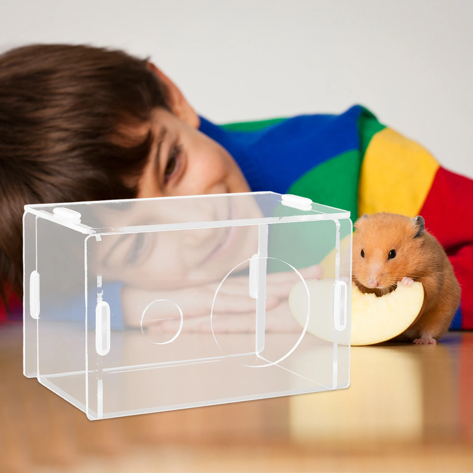 

Transparent Hamster Hideaway House Small Animal Shelter Comfortable Safe Hideout for Activity Relaxation Decor