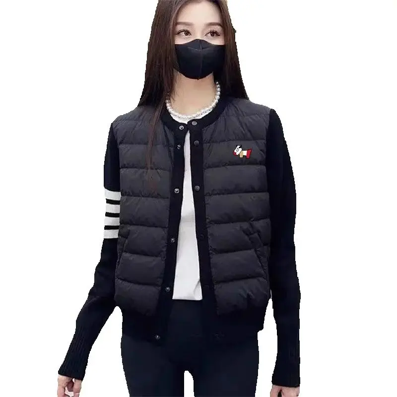 High Quality Golf Jacket Anew Women Golf Wear Winter 2024 Short Padded Jacket Knit Splicing Together Coat Women Golf Clothes신상재킷