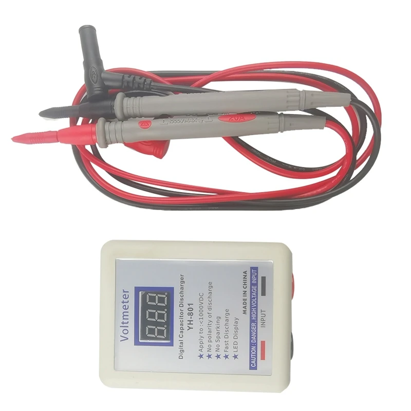 800V Digital Capacitor Voltage Tester Fast Discharger Tool B New Arrivals in Stock