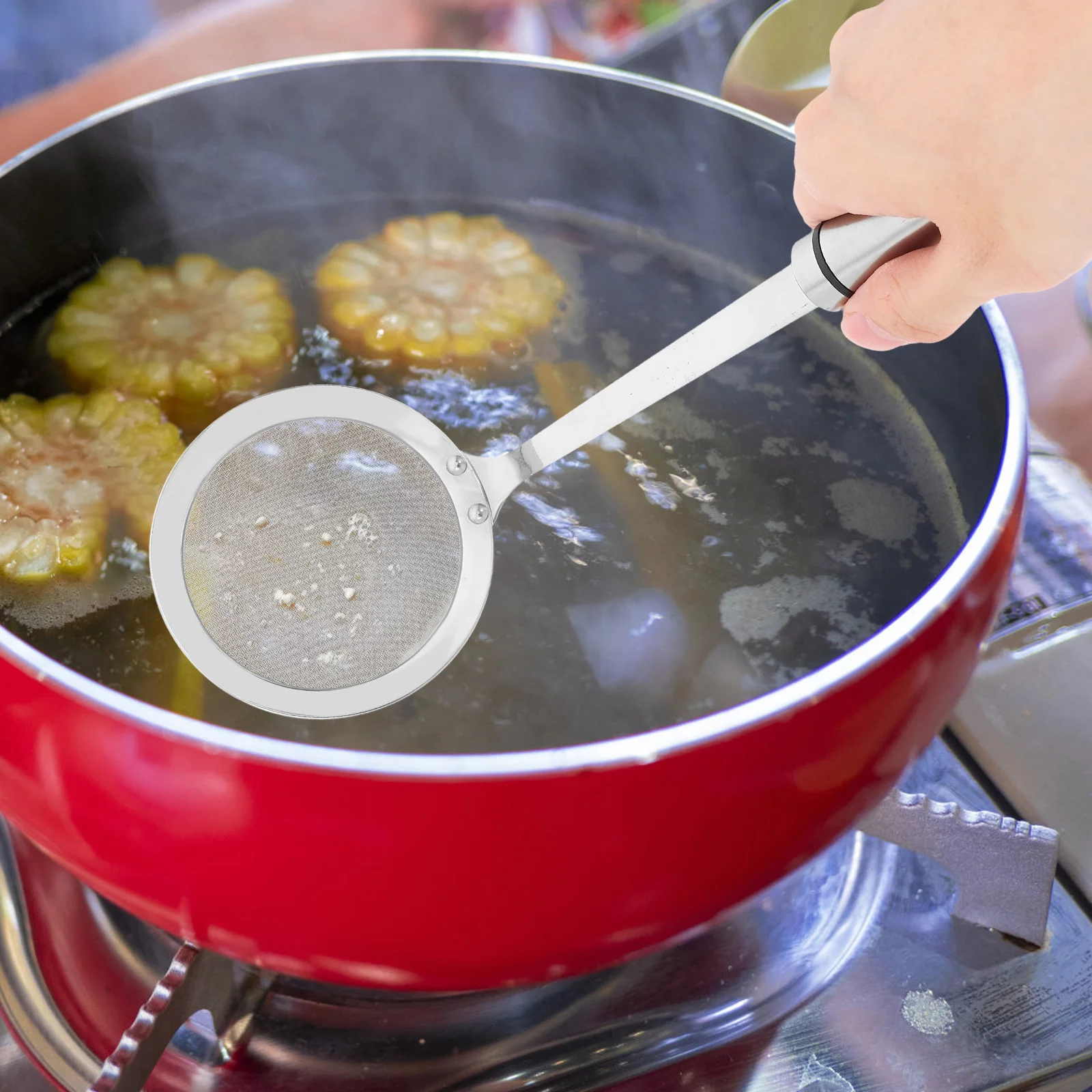 

Stainless Steel Oil Filter Spoon 304 Fine Mesh Strainer Skimmer Ladle Kitchen Tool Pasta Drainer Food Scoop Multifunctional