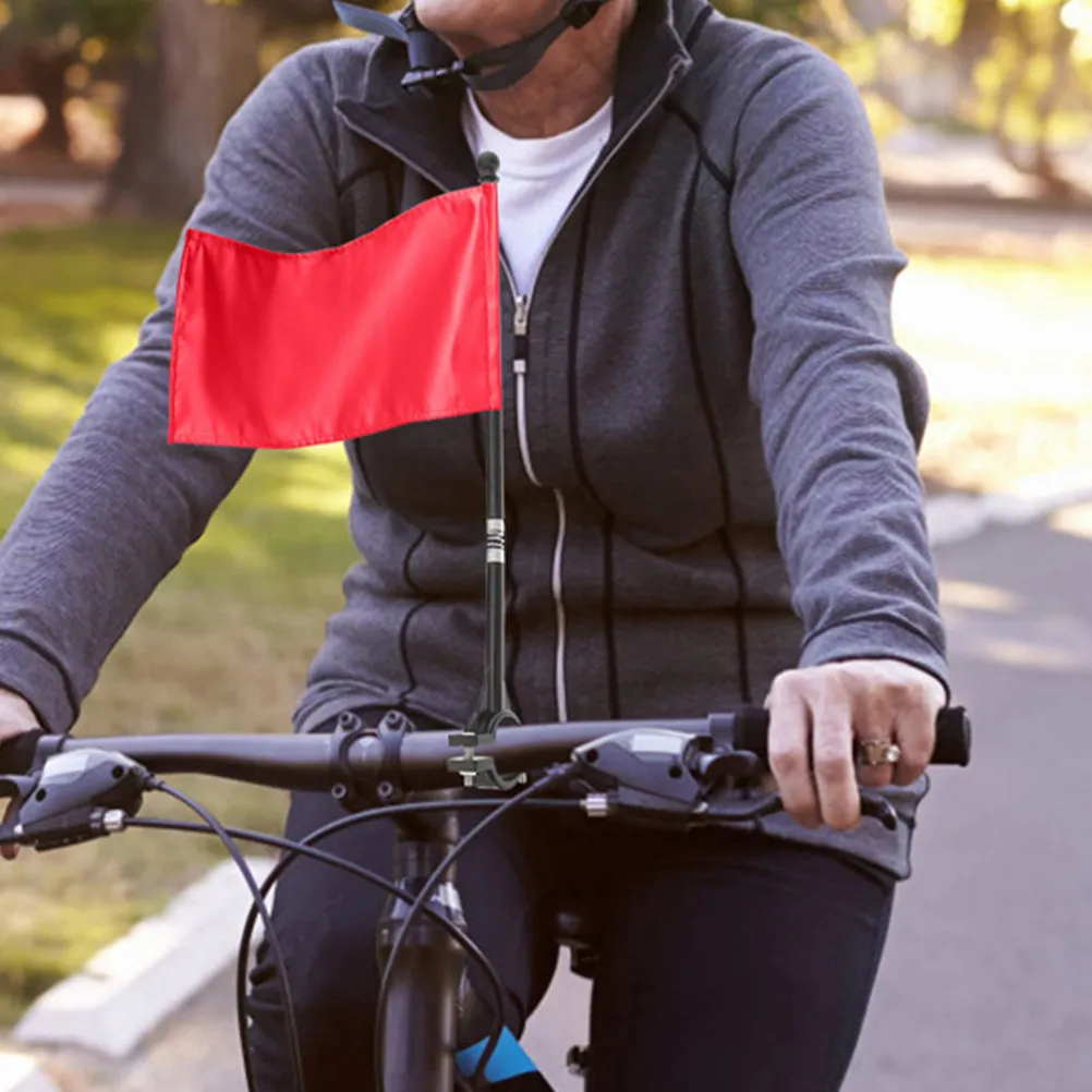 5Pcs Bicycle Flagpole Set Handlebar Mount Flag Poles for Bike Racing Cycling Mountain Dirt Bike Safety Display Decorative