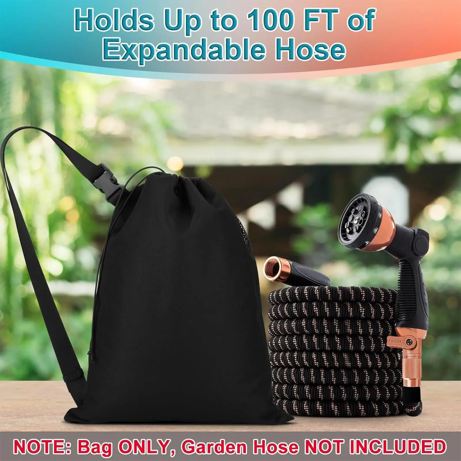 

Hose Holder Heavy Duty Pouch With Drawstring Oxford Fabric Garden Hose Storage Bag For Patio Garden Outdoor Garage Shed Lawn