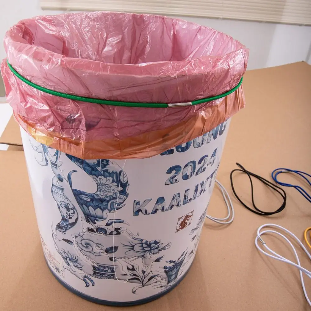 3Pcs Universal Fit Colorful Trash Can Bands Durable Elastic Garbage Can Bands Adjustable Rubber Rubber Bands Household