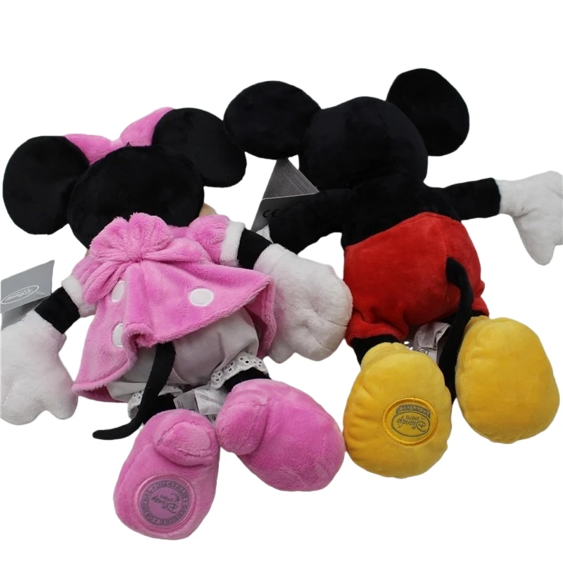 2 قطعة 33 سنتيمتر ميكي ماوس ميني ماوس ألعاب من القطيفة ألعاب محشوة جميلة بلوشيز عالية الجودة ميكي أفخم دمية الهدايا