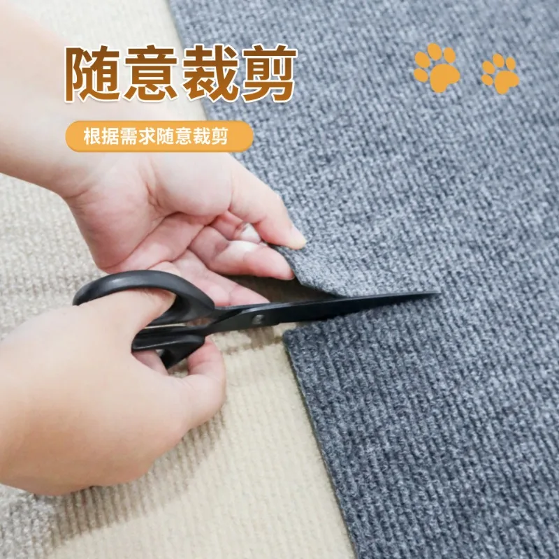 Wall Anti Cat Scratch Sofa DIY Cats Board Protection Paws Sharpen Trimmable Self-adhesive Carpet