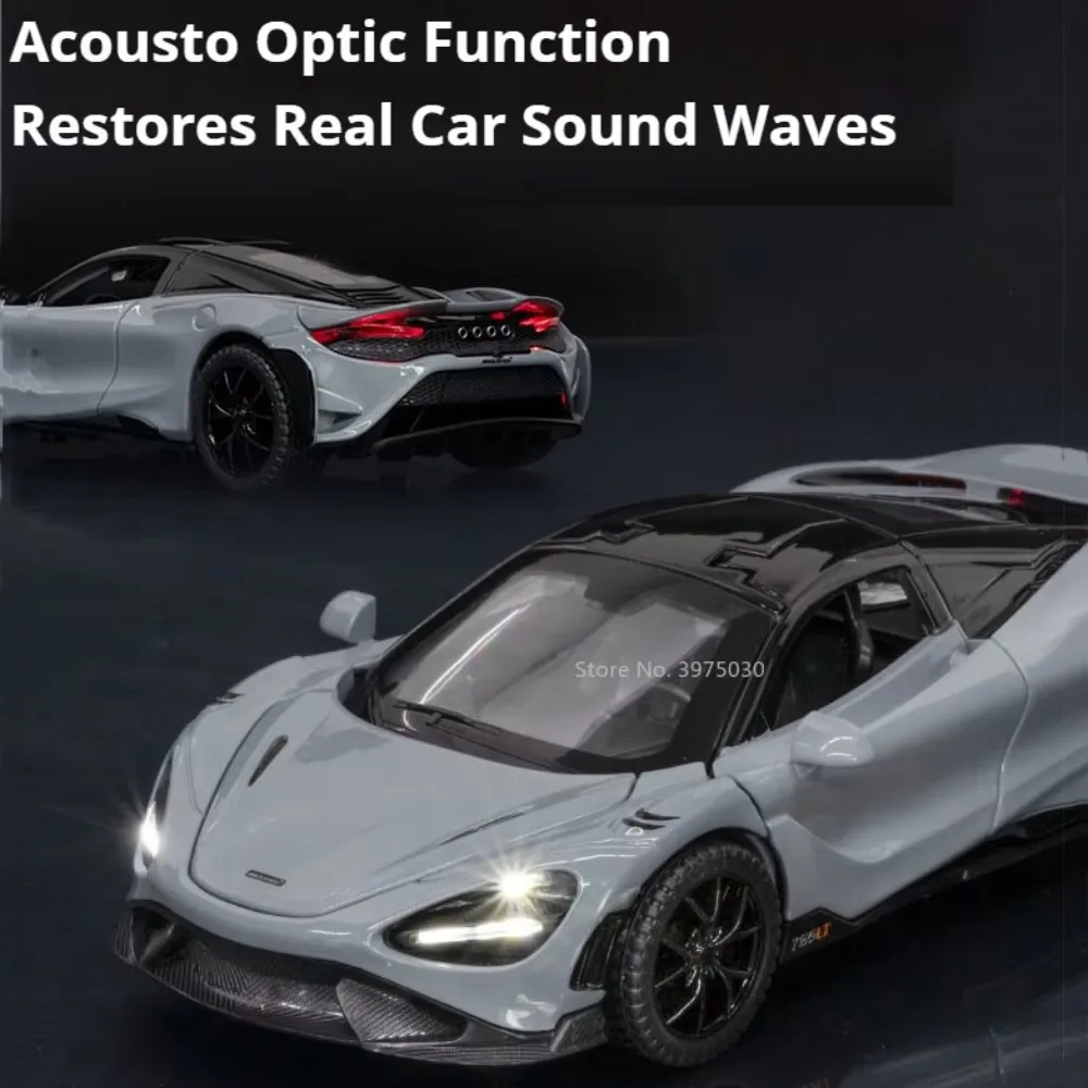 1:32 Bilancia 765LT 720S Giocattolo Modello di Auto In Lega Pressofusa Tirare Indietro Suono Luce Modelli di Veicoli Giocattoli per I Ragazzi Collezione Regalo Di Compleanno